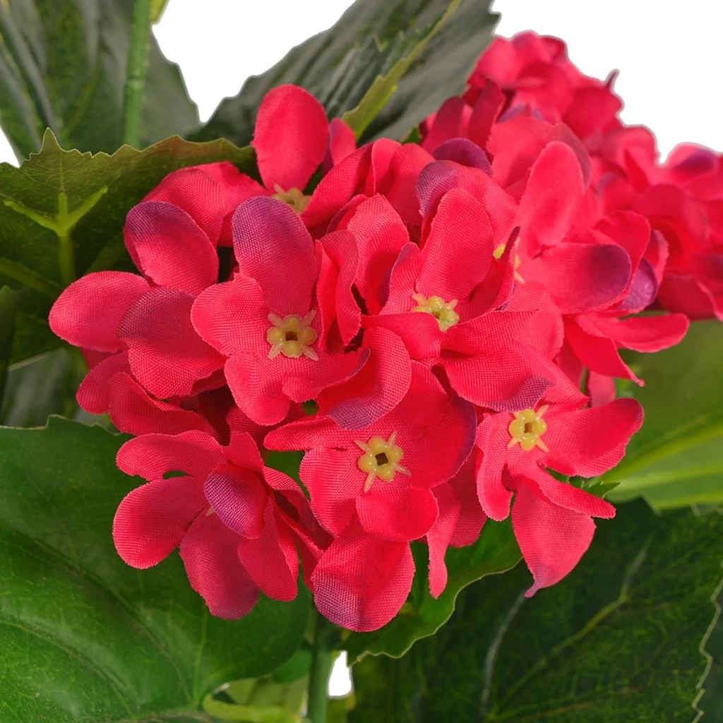 Kunstplant hortensia kamerplant pot 60cm rood GRATIS BEZORGD, Binnen, Verzenden, Met pot of vaas, Nieuw