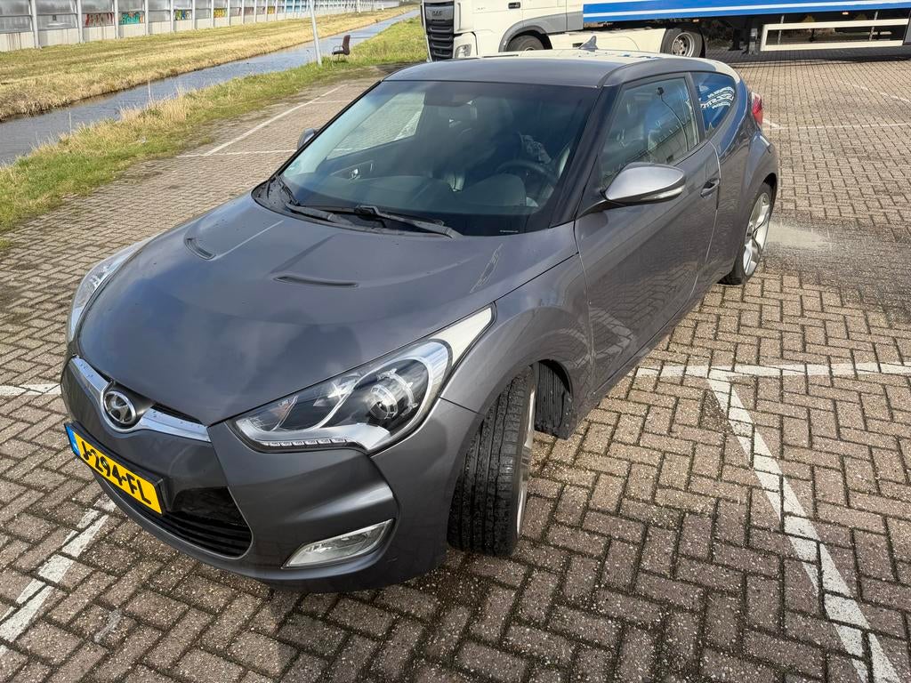 Hyundai Veloster 1.6 GDI 104KW 2011 Grijs, Auto's, Voorwielaandrijving, 1160 kg, 15 km/l, 4 cilinders