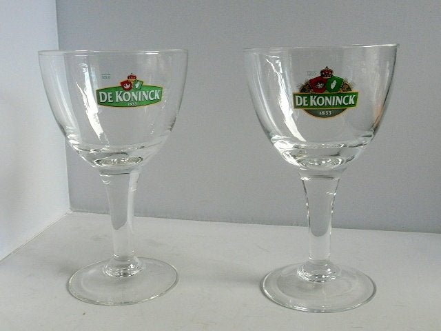 Bierglazen # de Koninck - 2 stuks, Verzamelen, Ophalen of Verzenden, Zo goed als nieuw, Bierglas