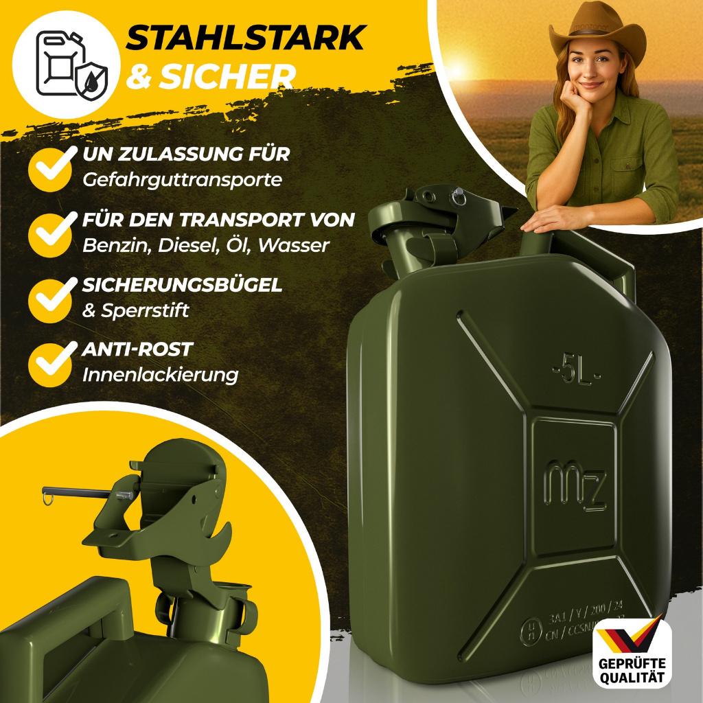 Benzinekan jerrycan benzineblik draagvat 5L GRATIS BEZORGD!, Verzenden, Nieuw, Nvt, Nvt