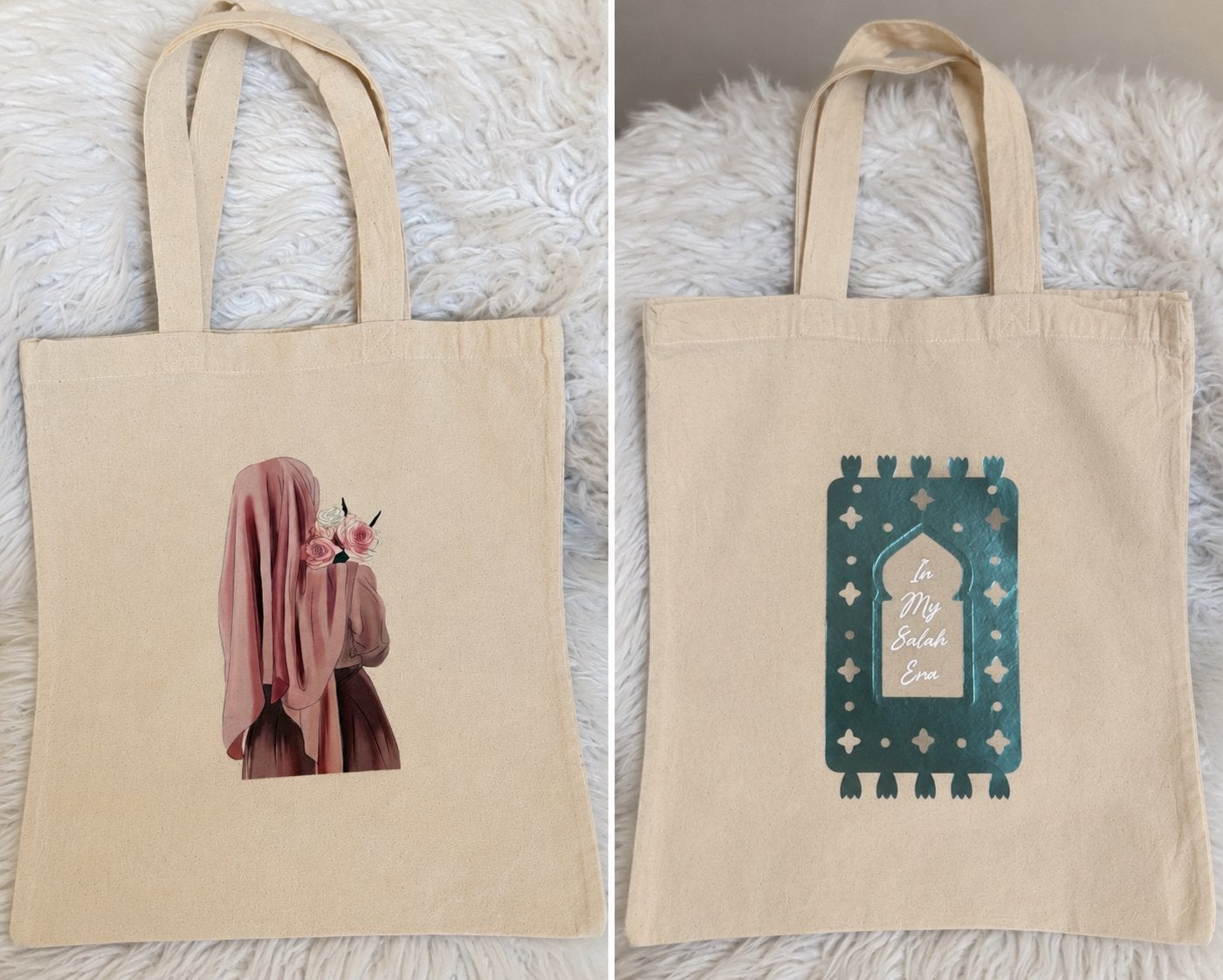 Katoenen shopper met opdruk, Ophalen of Verzenden, Nieuw, Beige, Shopper