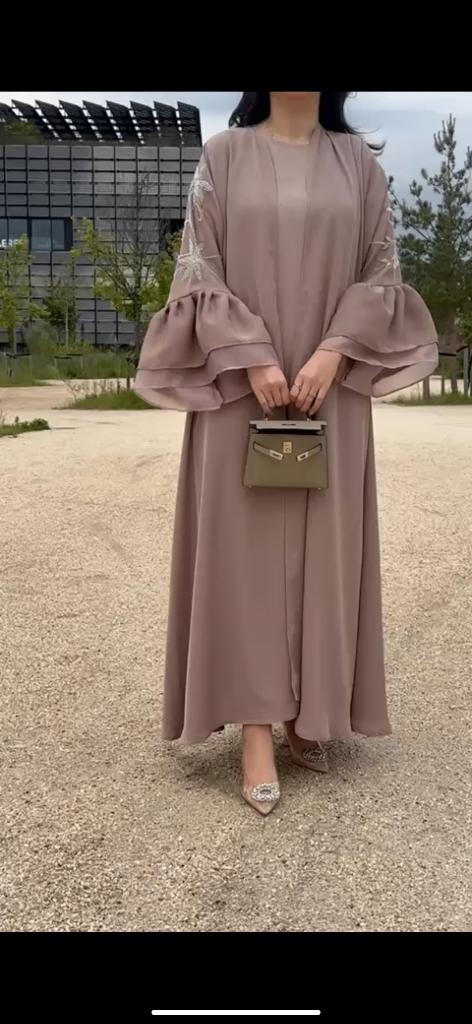 Dubai abaya caftan kimono pure khaleeji maat 58 kalyani Zara, Verzenden, Zo goed als nieuw, Maat 42/44 (L), Onder de knie