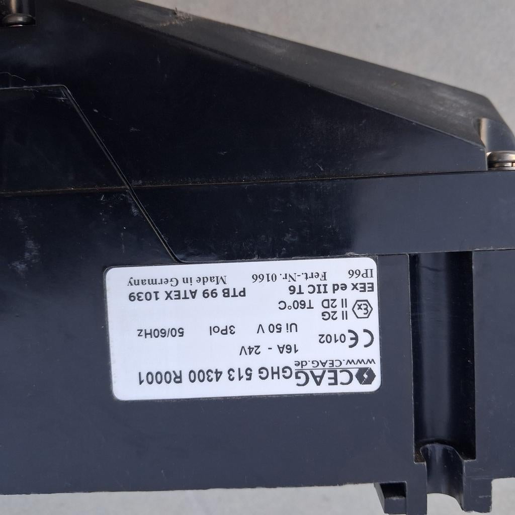 CEAG ATEX Explosievrij Stopcontact 16A/24V 3-Polig, Ophalen of Verzenden, Gebruikt