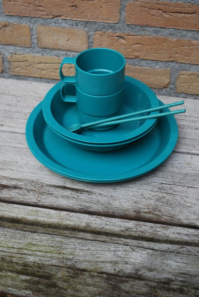 picknick servies, camping servies 2 persoons, Ophalen of Verzenden, Zo goed als nieuw, Nb, Nb