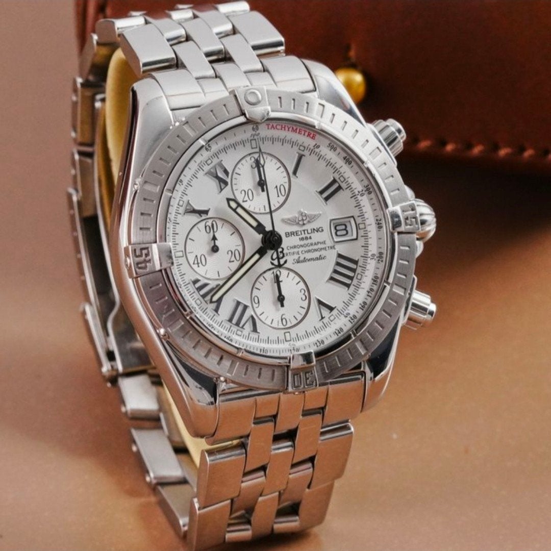 Breitling Chronomat Evolution A13356 - 2010 - Wit, Sieraden, Tassen en Uiterlijk, Horloges | Heren, Staal, Staal, Breitling, Polshorloge