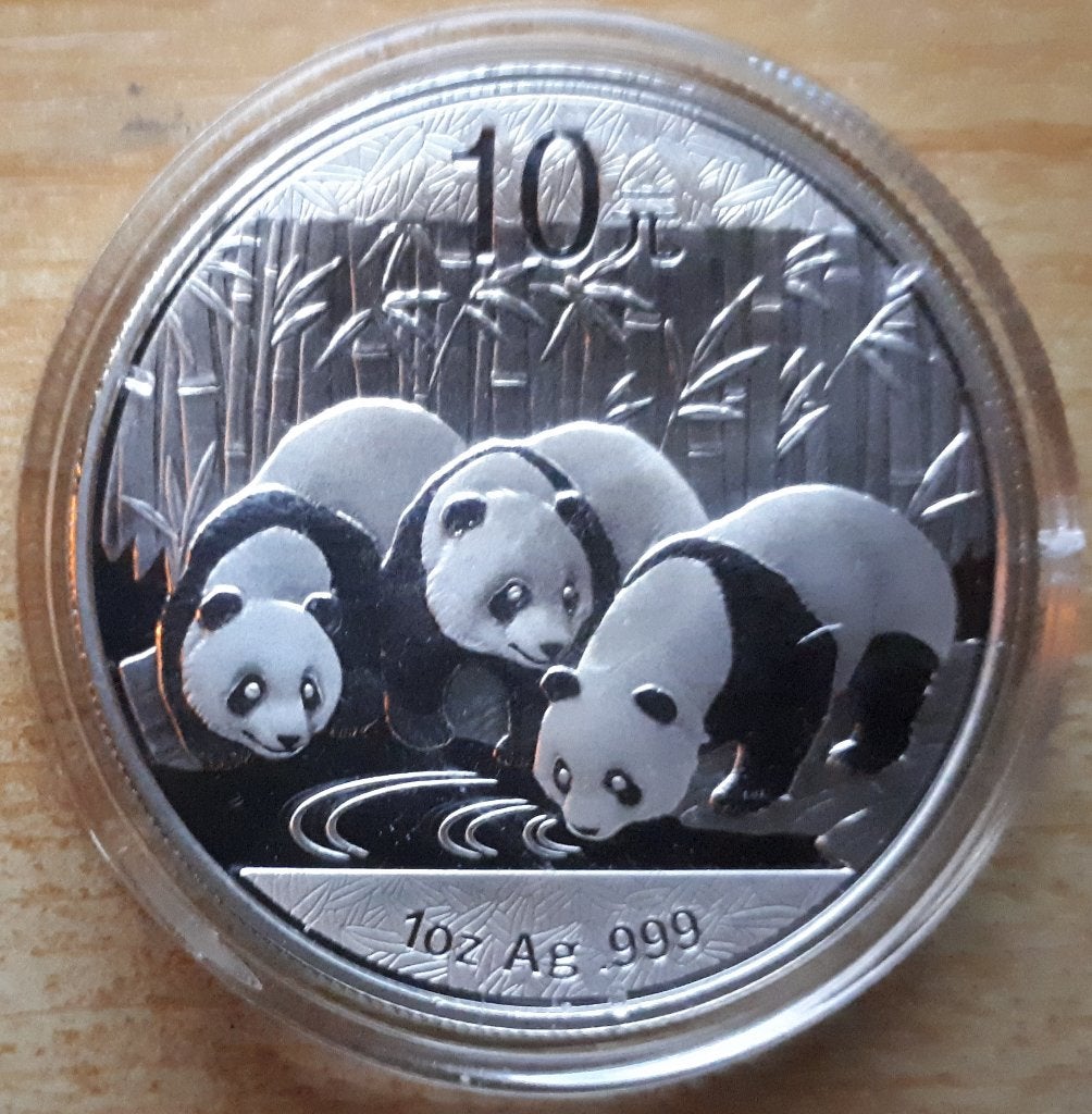China, Panda 2013 - 1 Oz. puur zilver, Ophalen of Verzenden, Oost-Azië, Losse munt, Zilver