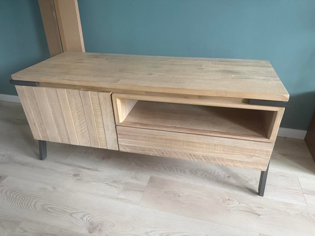 Tv meubel hout, Ophalen, 100 tot 150 cm, Zo goed als nieuw, Minder dan 100 cm