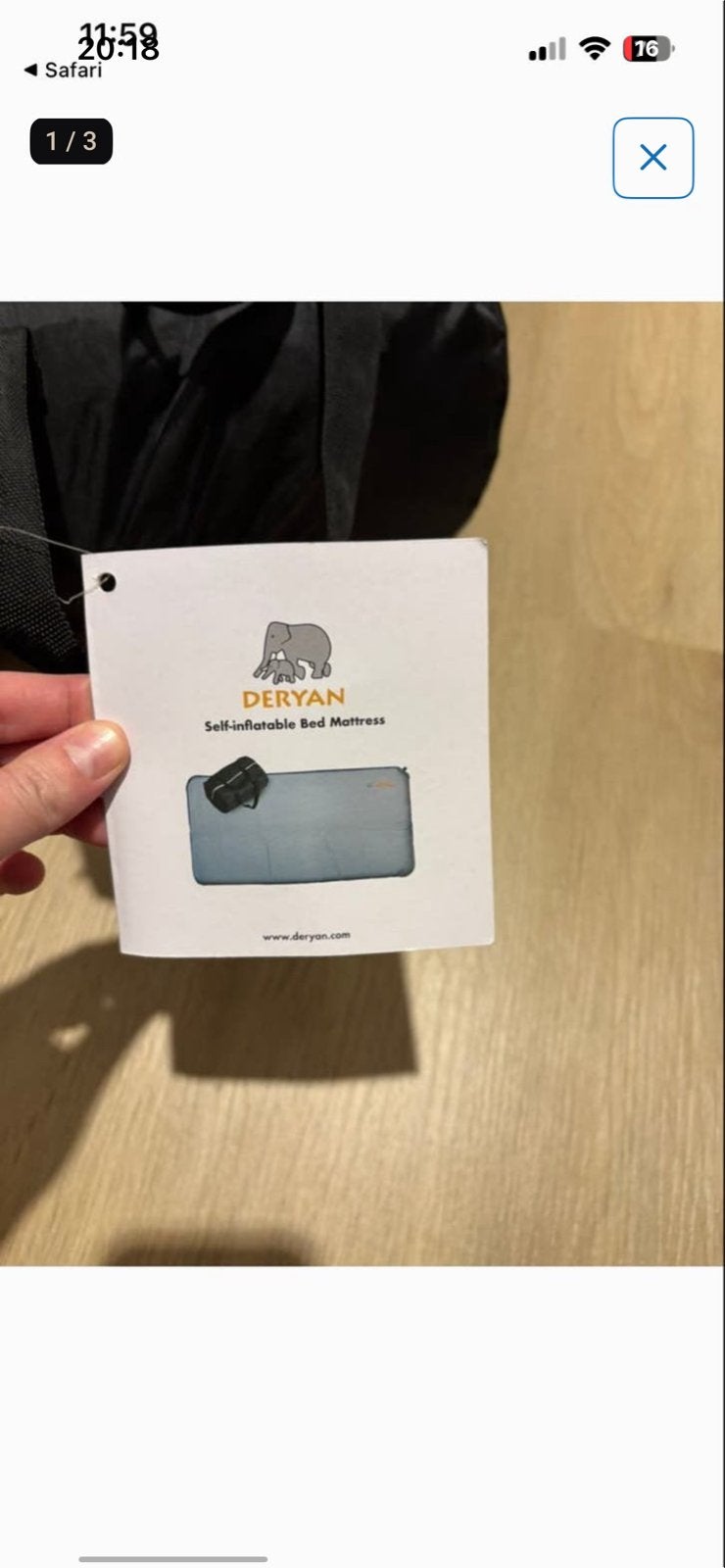 Deryan Zelfopblaasbaar Bed Matras - Slaapzak, Ophalen of Verzenden, Nieuw