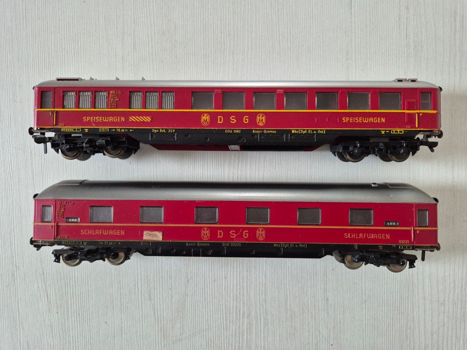 2 Fleischmann H0 DB rijtuigen 1503/1505