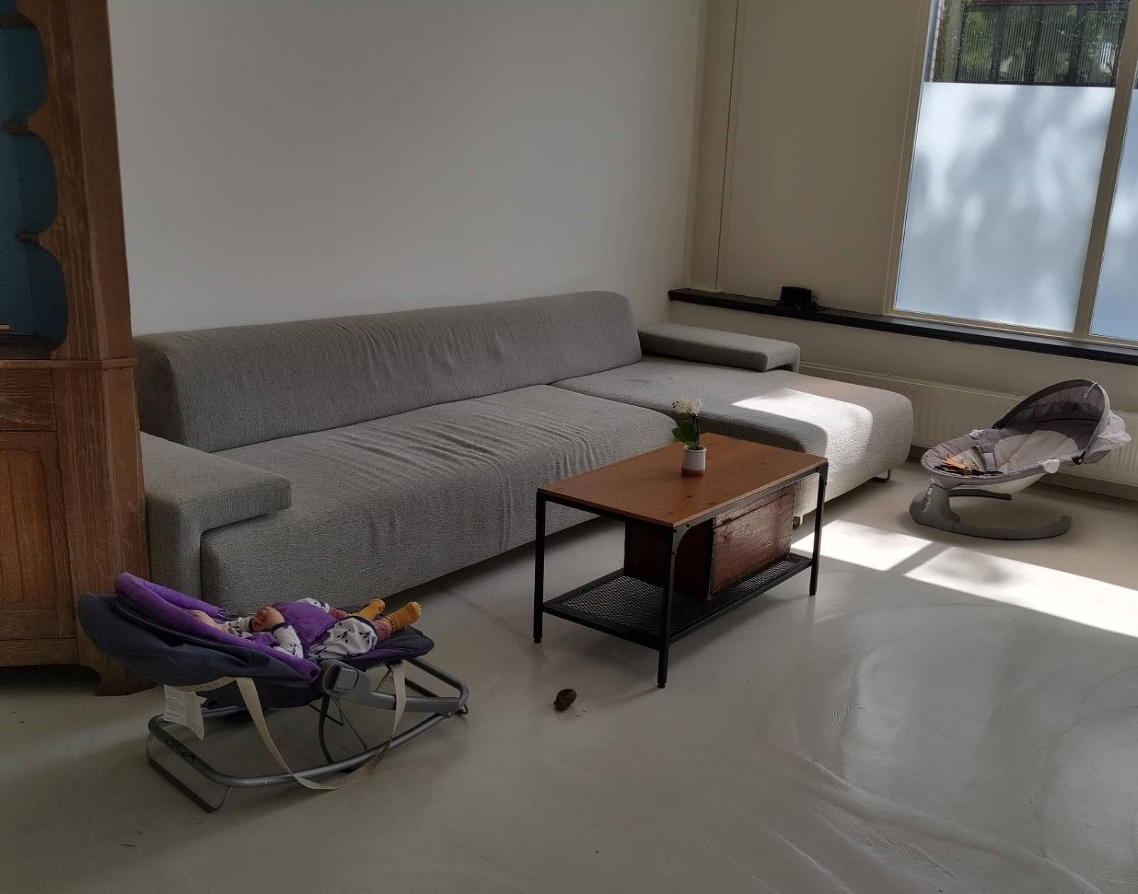 Gratis design bank met beschadiging, Ophalen, Gebruikt, 100 tot 125 cm, Hoekbank