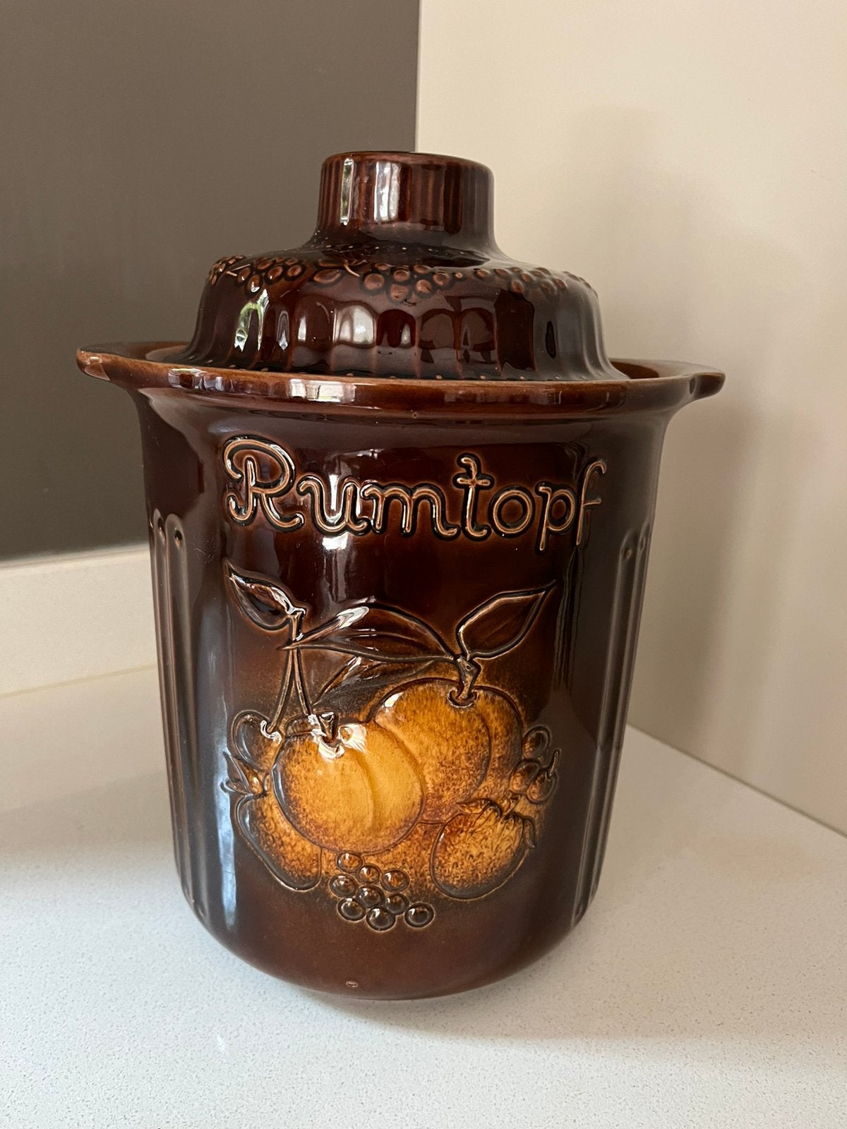 •Rumtopf voorraad pot, Ophalen of Verzenden, Zo goed als nieuw