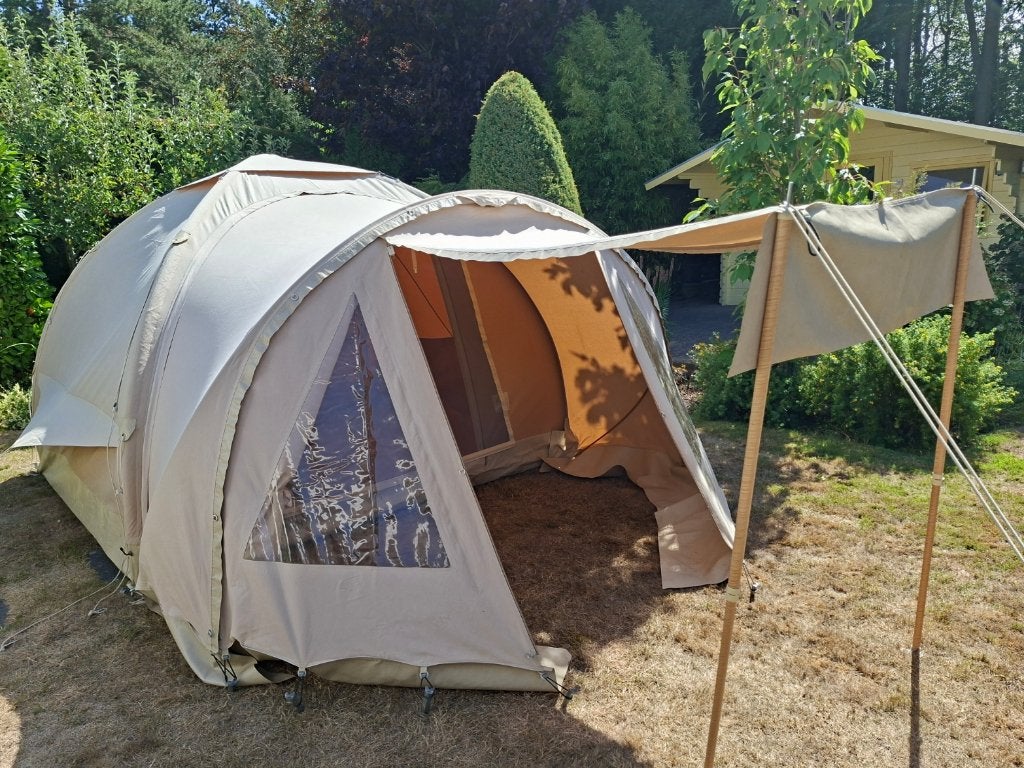 Karsten oppompbare tent  260x260. Kleur beige., Caravans en Kamperen, Tenten, Ophalen, Gebruikt, Tot en met 4
