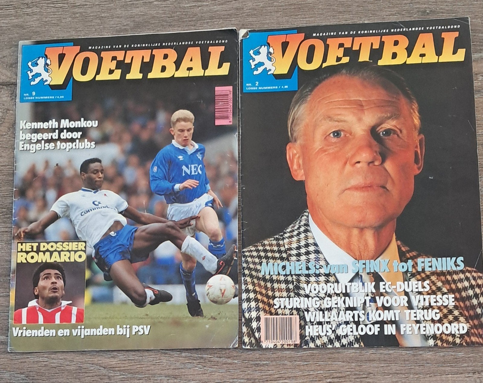 Voetbal Magazine: Michels en Romario (2 nummers), Verzamelen, Sportartikelen en Voetbal, Ophalen of Verzenden, Buitenlandse clubs