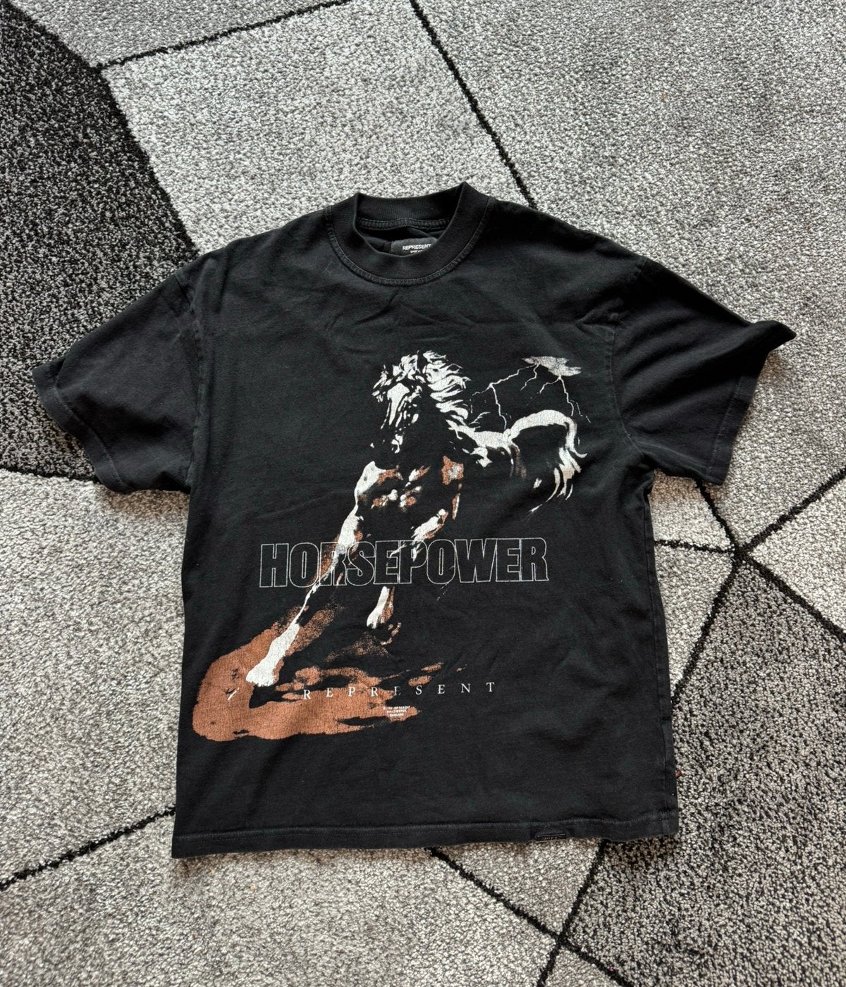 Represent shirt t-shirt zwart S, Ophalen of Verzenden, Zo goed als nieuw, Maat 46 (S) of kleiner, Zwart