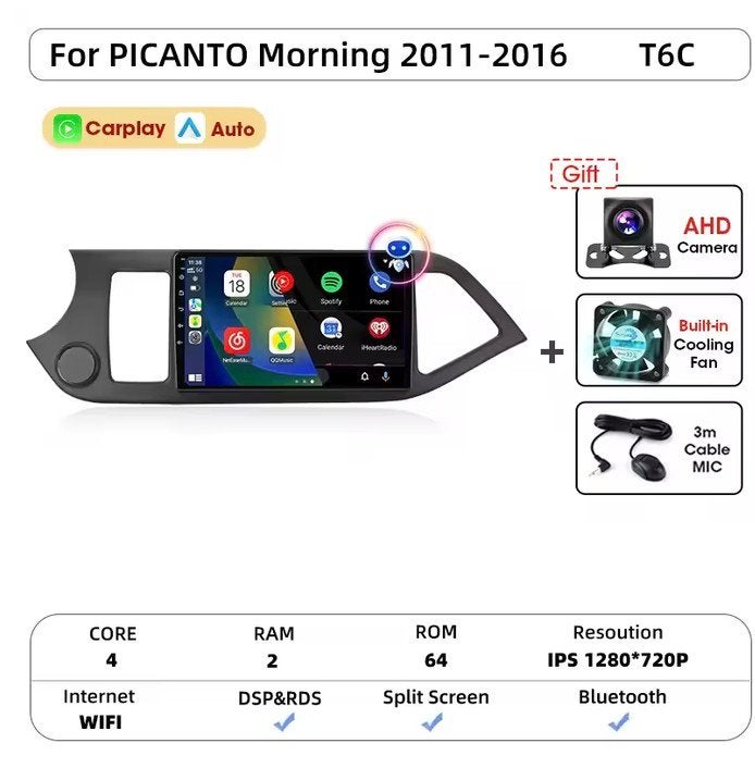 Kia Picanto draadloze CarPlay/Android Auto unit (nieuw), Ophalen of Verzenden, Nieuw