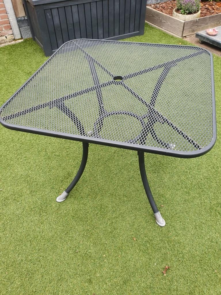 Tuintafel 90x90cm Noach outdoor, Tuin en Terras, Ophalen, Gebruikt, Vierkant, Metaal