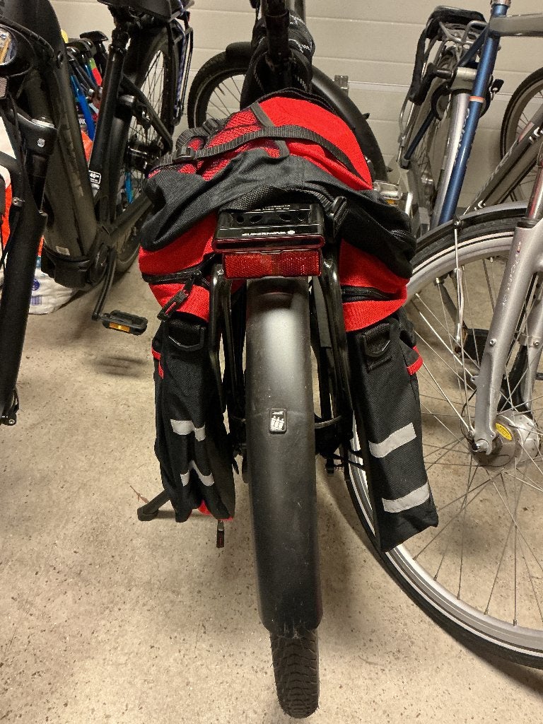 Fietstassen set - Rood/Zwart, Ophalen of Verzenden, Zo goed als nieuw, Onbekend