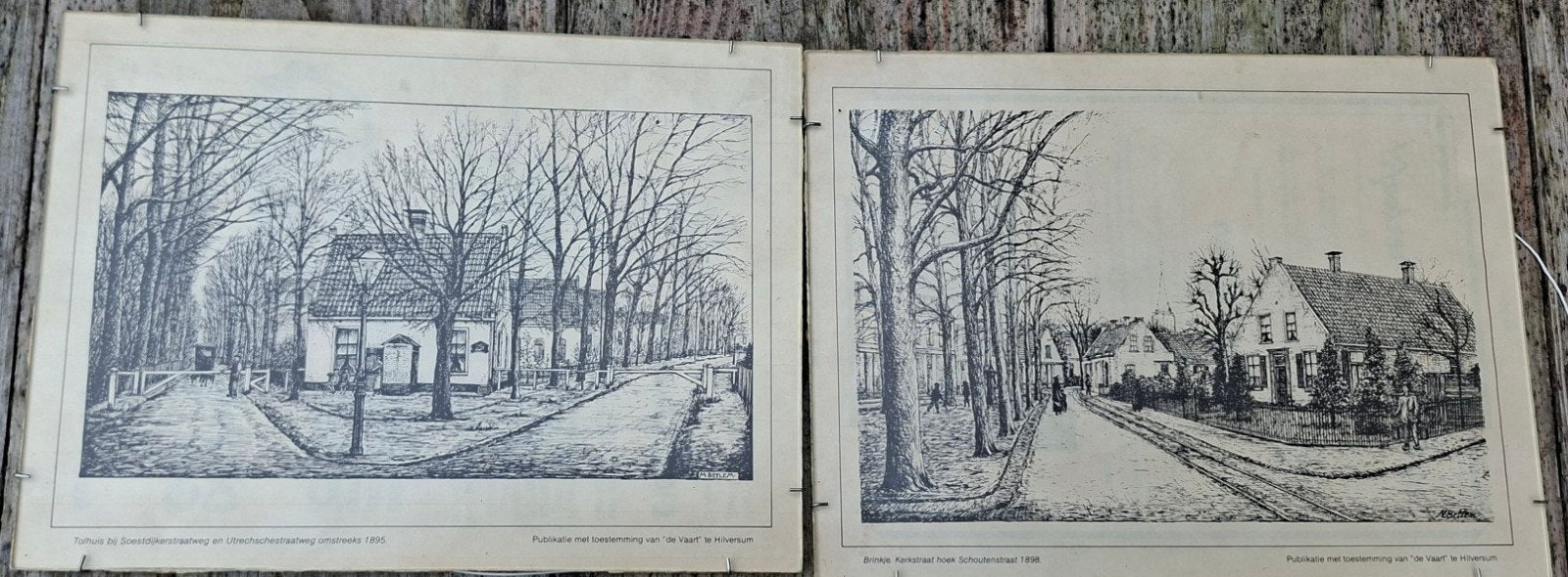 Oude prenten van Hilversum - Dorpsgezichten en landschappen, Ophalen of Verzenden, Geschiedenis