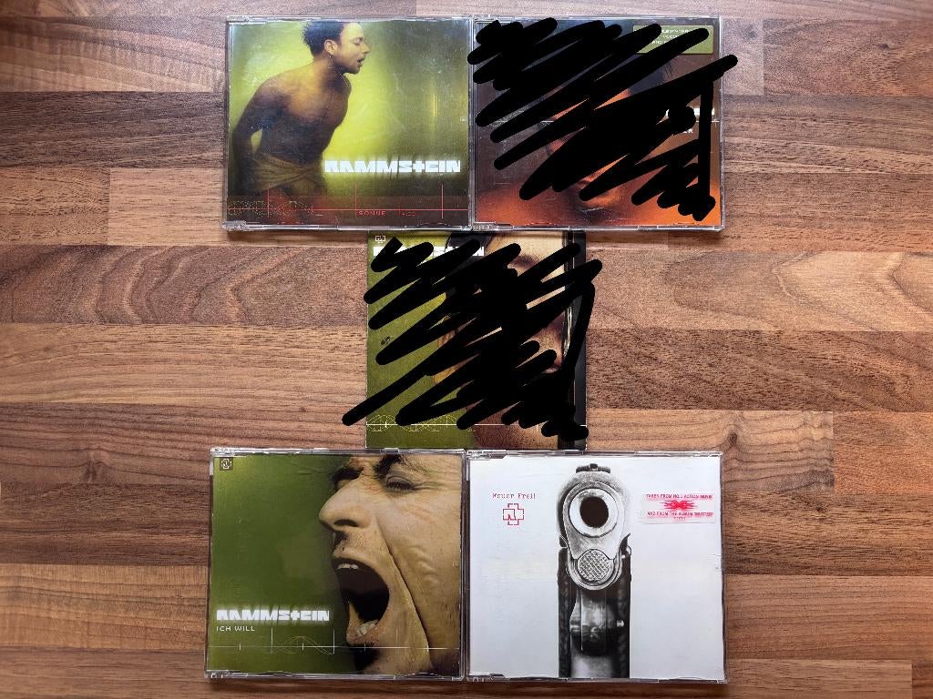 Rammstein CD Singles Collectie (5 stuks) vanaf 6,-, Cd's en Dvd's, Cd Singles, Zo goed als nieuw, Pop, 6 singles of meer, Ophalen of Verzenden