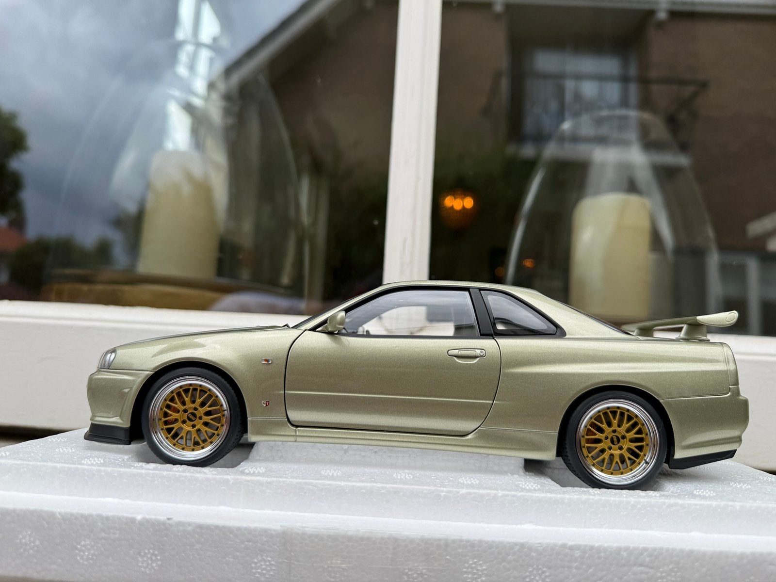 1:18 Nissan Skyline R34 Millennium Jade BBS Autoart 77405, Auto, Autoart, Ophalen of Verzenden, Zo goed als nieuw