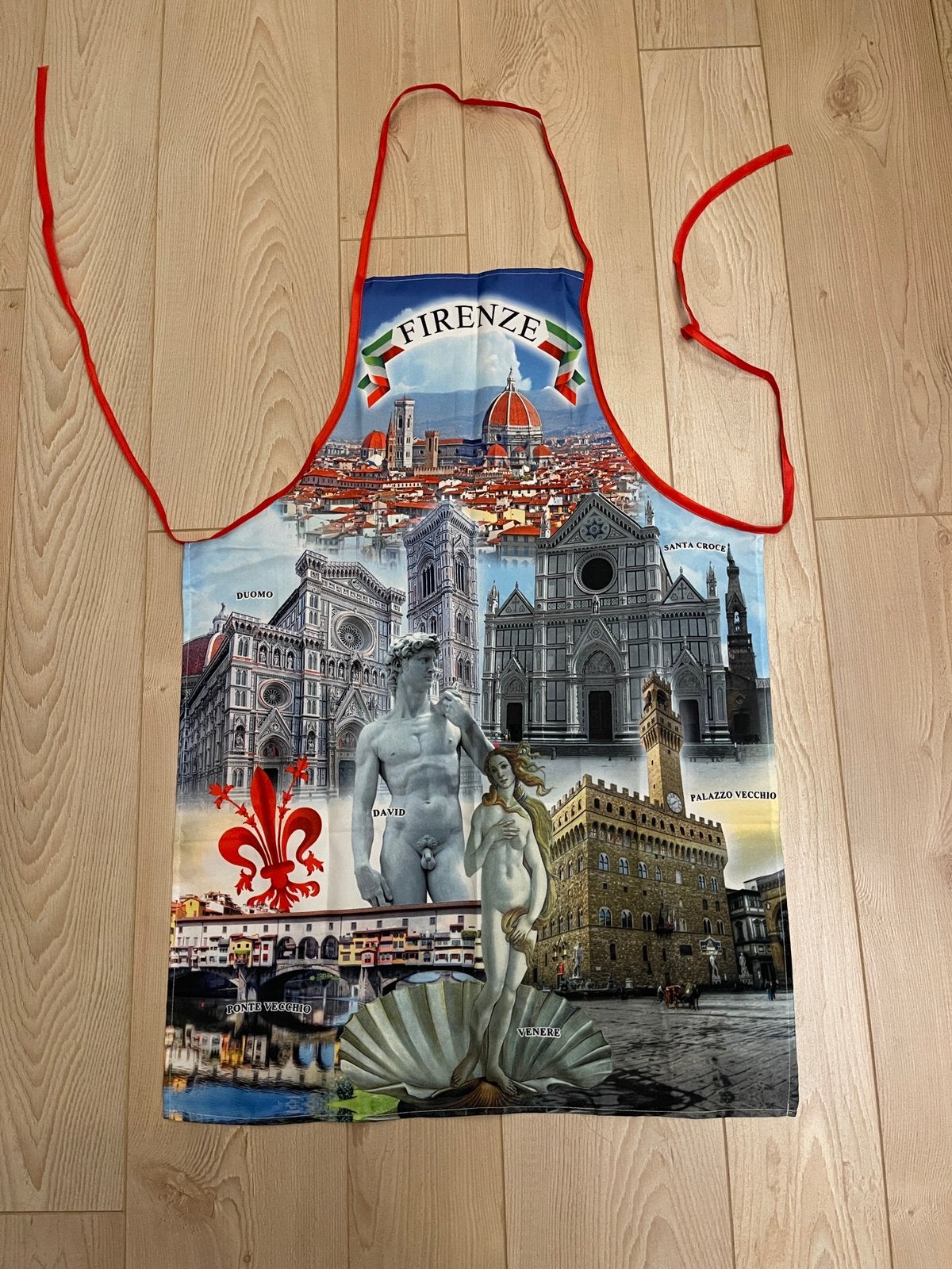 NIEUW Schort van Florence/Firenze, Ophalen of Verzenden, Zo goed als nieuw, Blauw, Schort