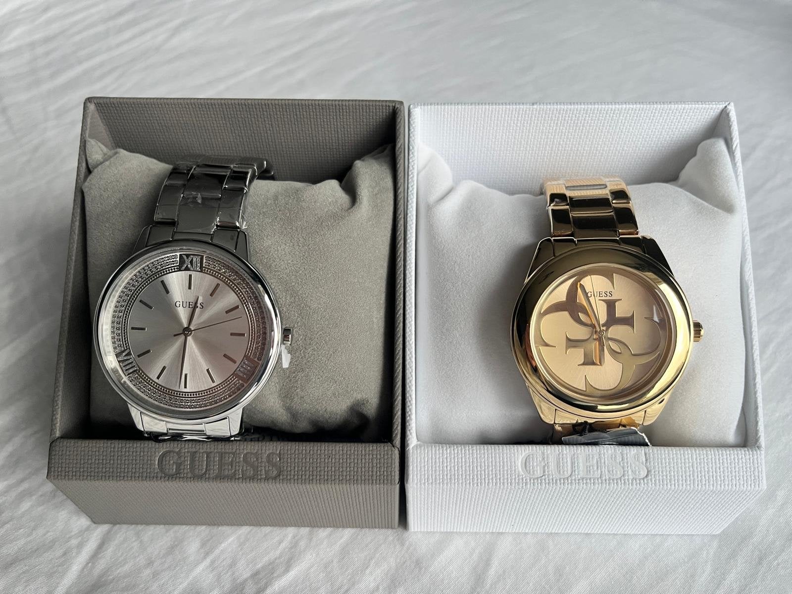 2 Nieuwe Guess horloges: zilver en goud (apart verkrijgbaar), Ophalen, Staal, Guess, Polshorloge