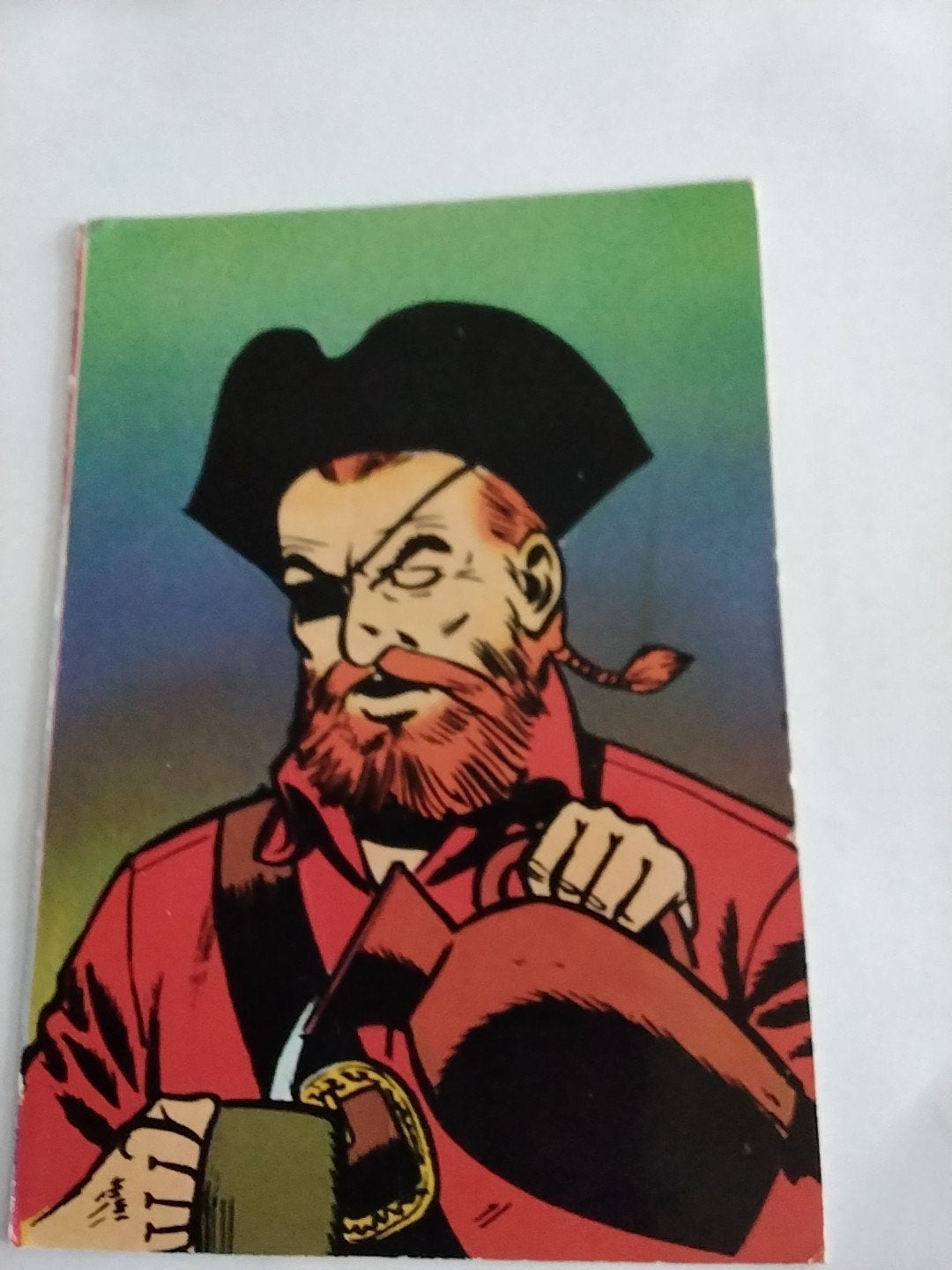 Vintage Barbe Rouge Ansichtkaart - Stripheld Piraat, Ophalen of Verzenden