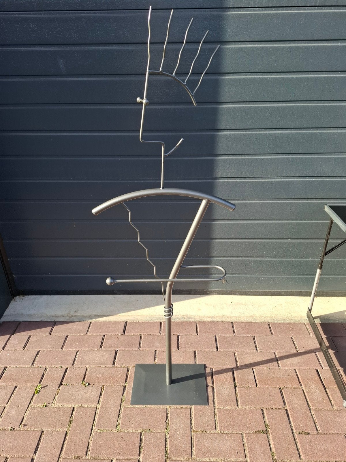 Unieke Fido Dido metalen kledingstandaard , dressboy, Huis en Inrichting, Ophalen, Gebruikt, Grijs, Metaal