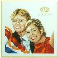 Borduurpakket Willem Alexander en Maxima 34731, ., Nieuw, Ophalen of Verzenden, .