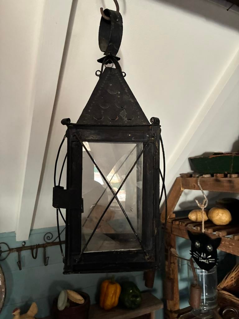 Antieke franse lantaarn, Antiek en Kunst, Ophalen of Verzenden