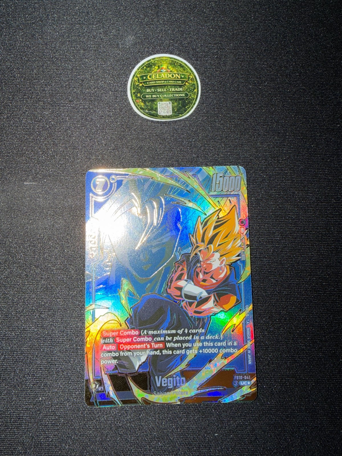 Dragon Ball Super Card Game - Vegito (Foil), Ophalen of Verzenden, Zo goed als nieuw, Losse kaart, Foil