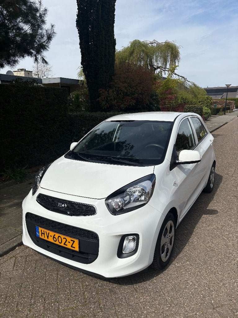 Kia Picanto 1.0 Cvvt 5-DRS 2016 Wit, Euro 5, Stof, Zwart, Wit