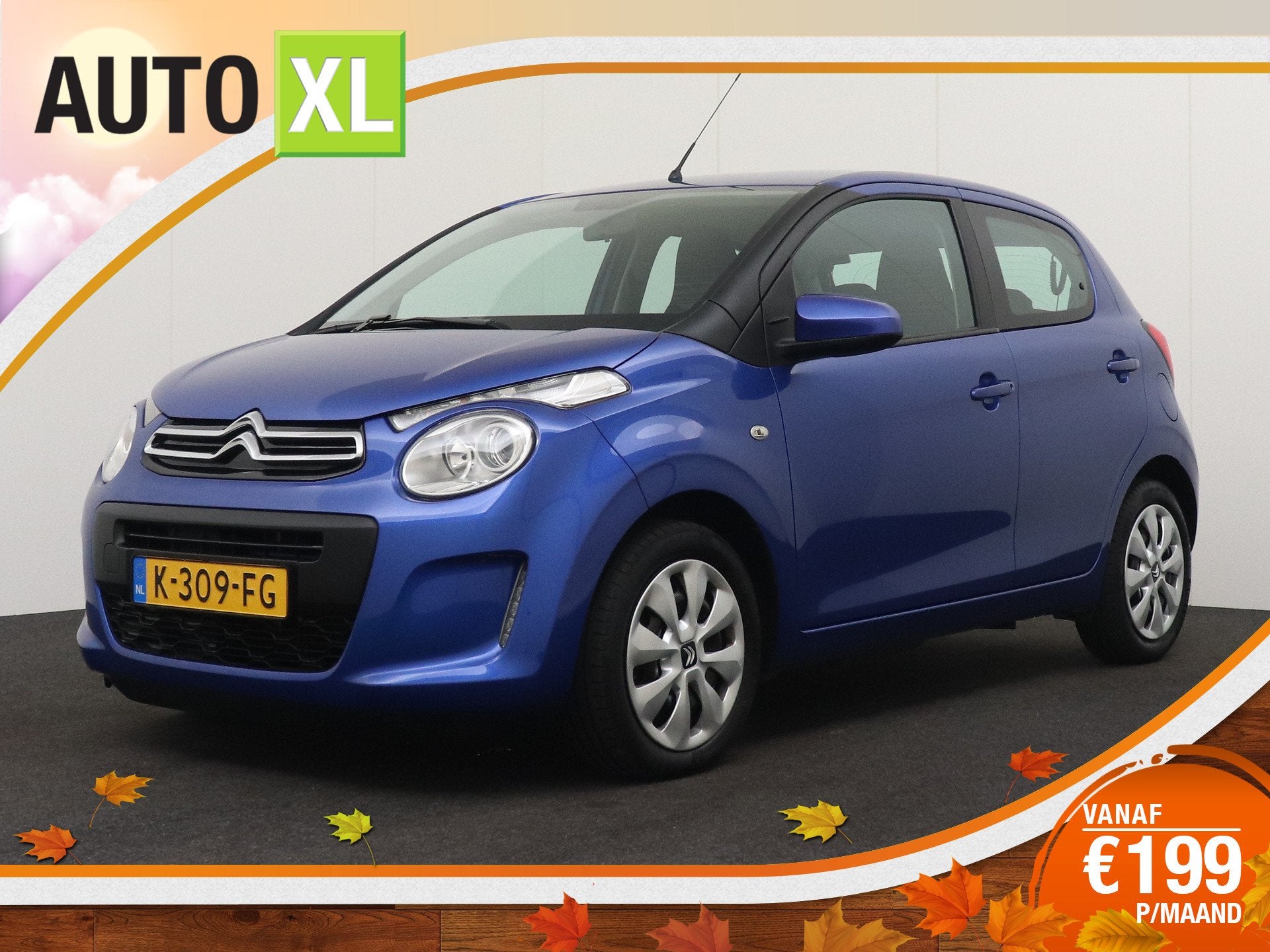 Citroën C1 1.0 VTi Pack Comfort DAB Privacy Glas LED, Voorwielaandrijving, Dealer onderhouden, Stof, Gebruikt