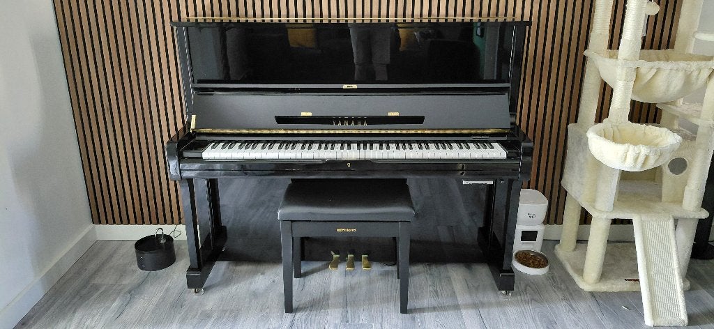 Silent systeem piano met bankje, Ophalen, Zwart, Zo goed als nieuw, Piano