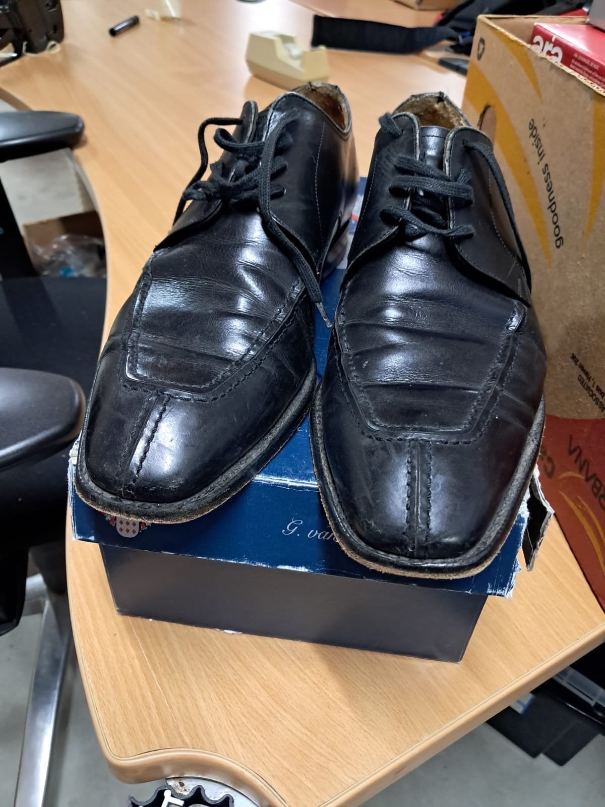 G. van Lier Handmade Nette heren Schoenen - Maat 8.5, Ophalen, Gedragen, Zwart, Veterschoenen
