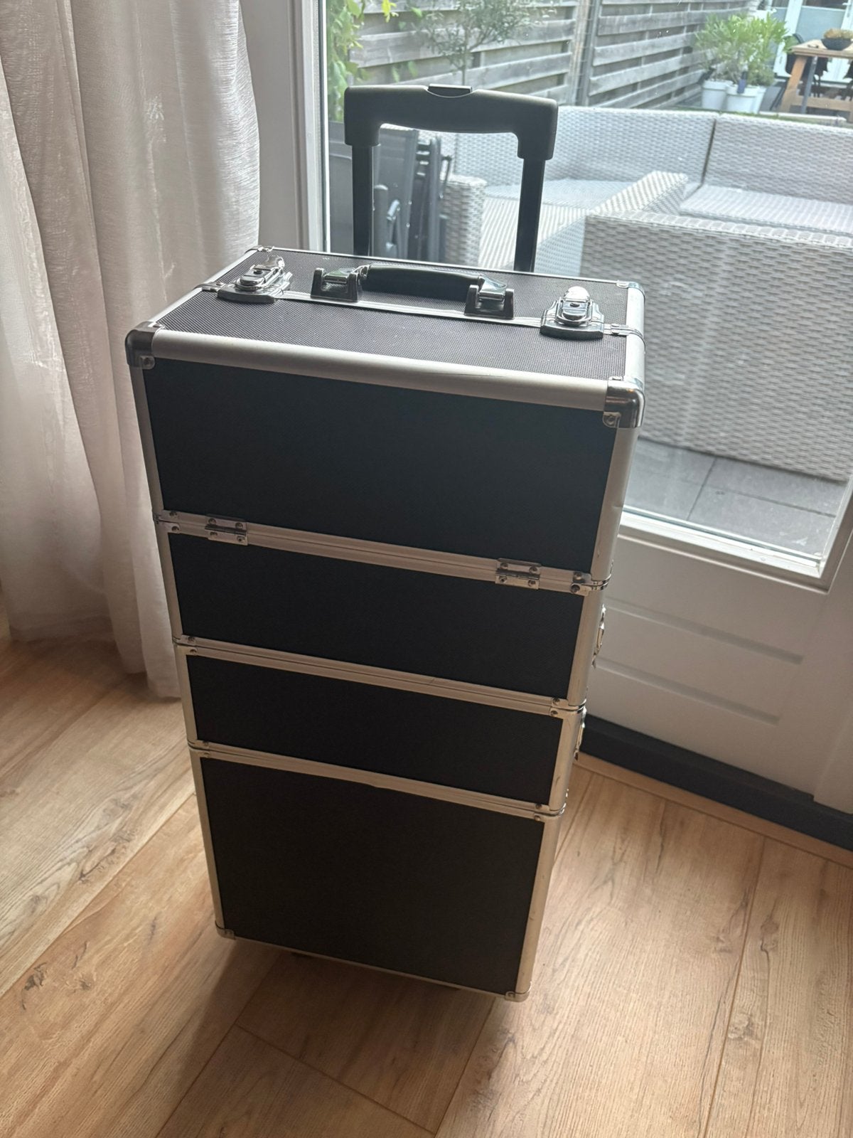 Tectake Cosmeticakoffer / Beautycase / Kapperskoffer, Ophalen, Gebruikt, Zwart, Met slot