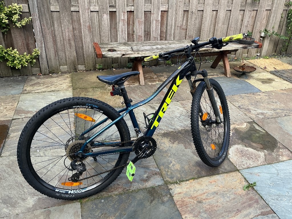 Trek marlin 5 maat xs 27,5 inch wielen aquatic/black, Gebruikt, Heren, Schijfrem, Trek