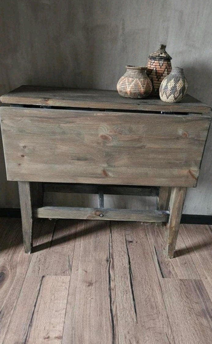 Sober landelijke klaptafel, Huis en Inrichting, Tafels | Sidetables, Ophalen, Zo goed als nieuw, 25 tot 50 cm, Rechthoekig
