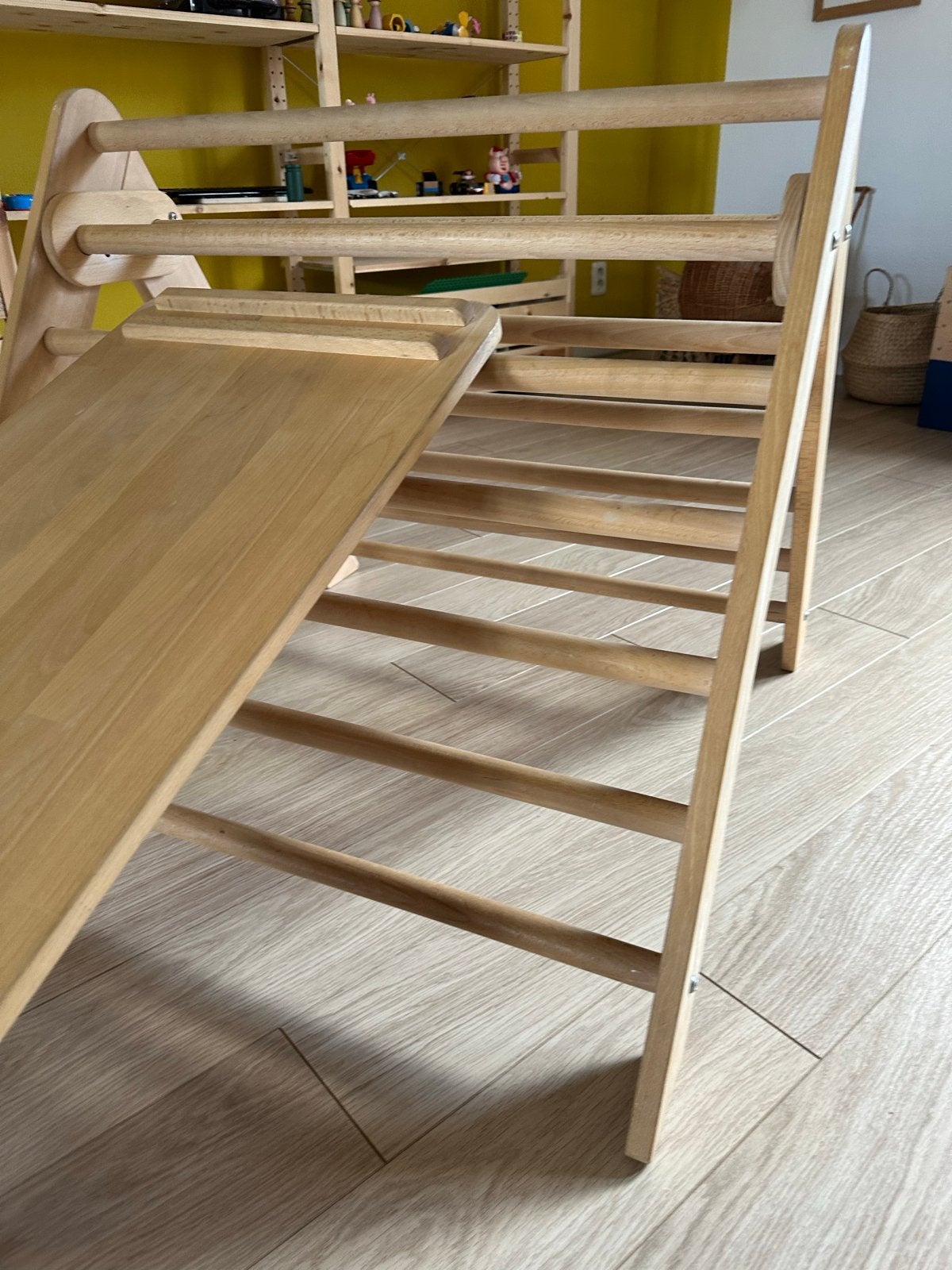 Houten klimrek met glijbaan voor kinderen, Ophalen, Gebruikt