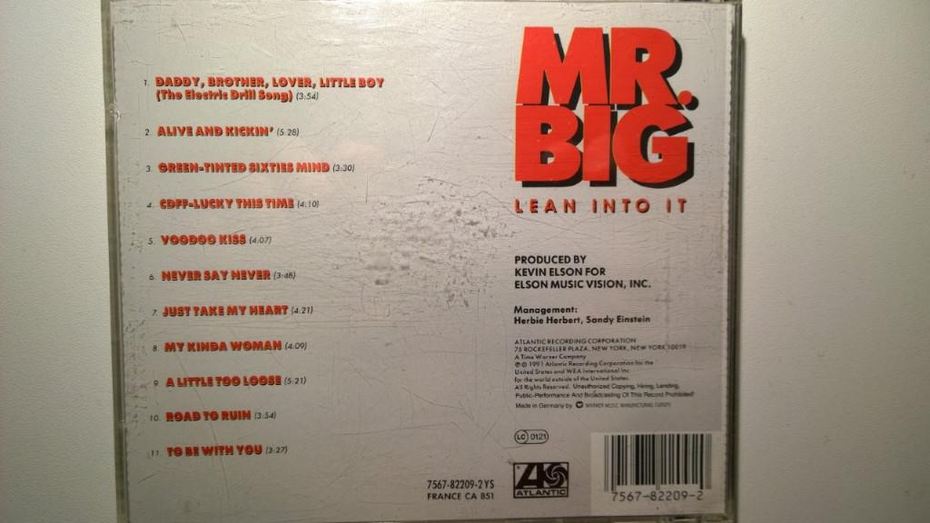 Mr. Big - Lean Into It, Ophalen of Verzenden, Zo goed als nieuw, Poprock
