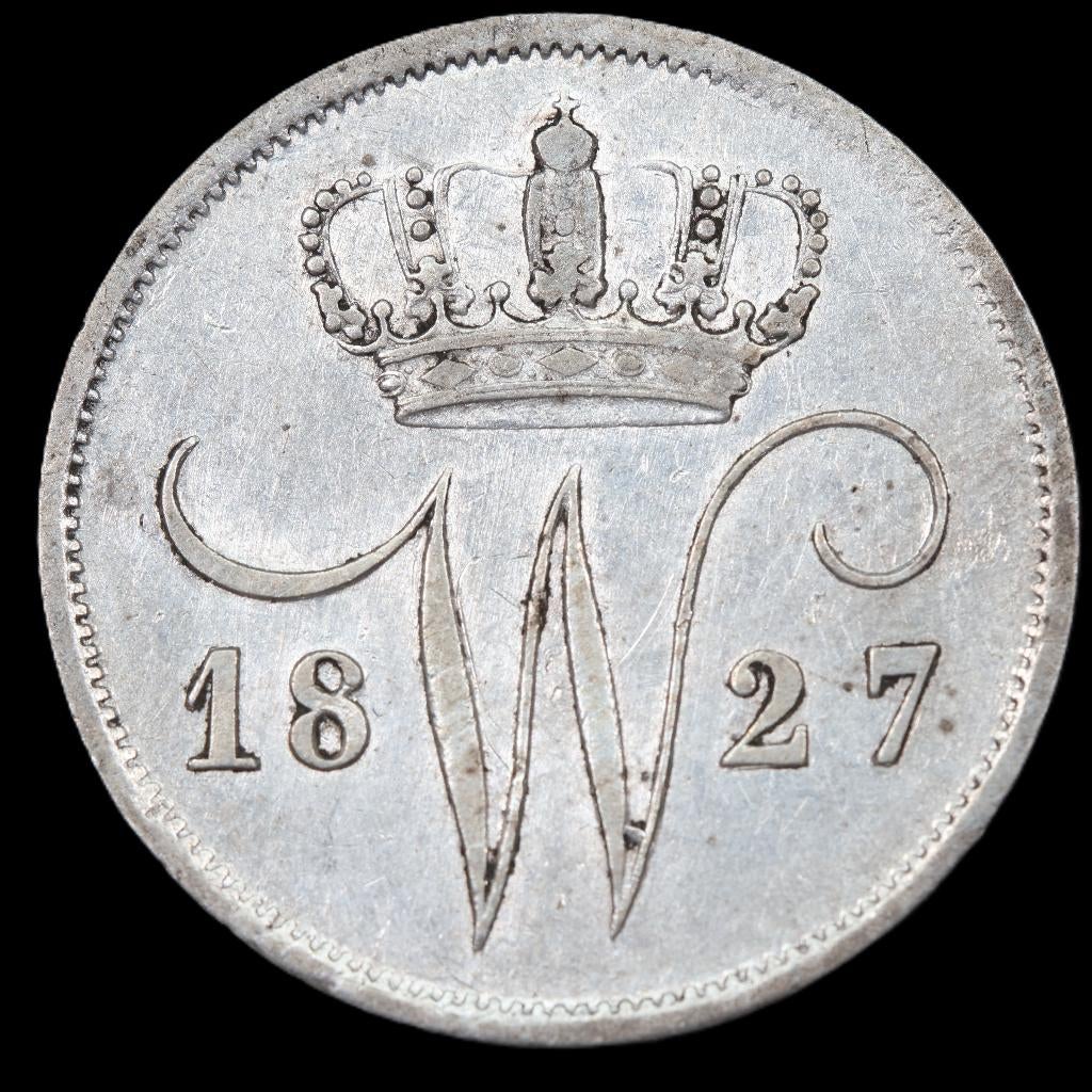 10 cent 1827 Utrecht. Zfr., Zilver, Ophalen of Verzenden, 10 cent, Koning Willem I