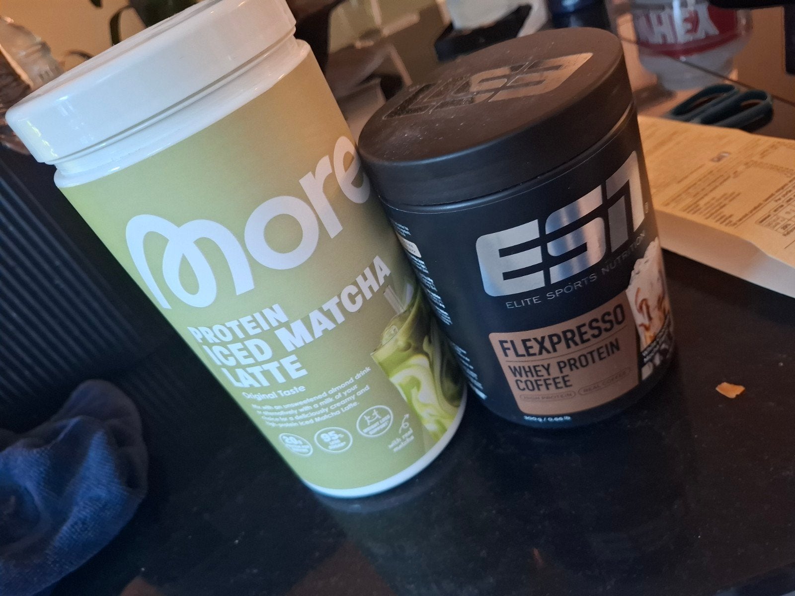 Proteïne supplementen: Iced Matcha Latte & Whey Coffee, Ophalen of Verzenden, Gebruikt, Poeder of Drank