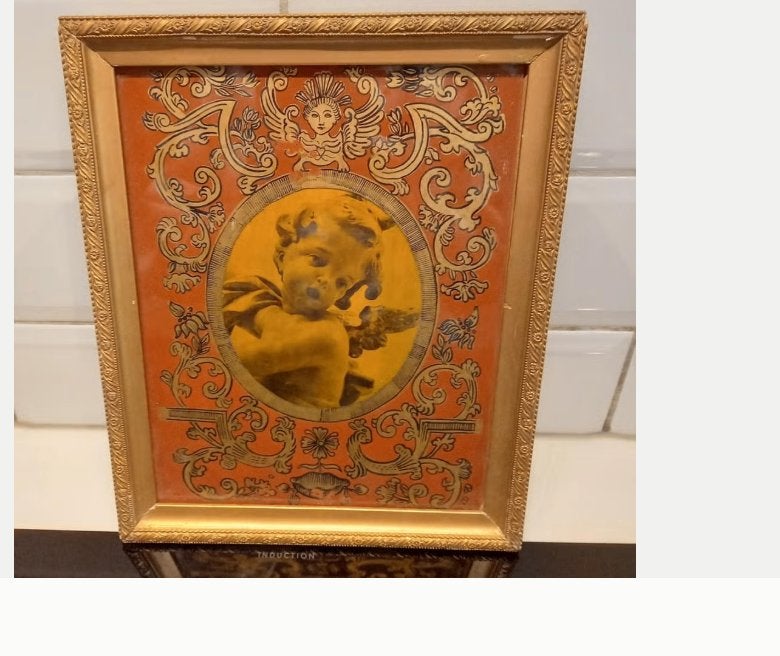 Antiek schilderij met goudkleurige houten lijst, Antiek en Kunst, Kunst | Schilderijen | Klassiek, Ophalen of Verzenden