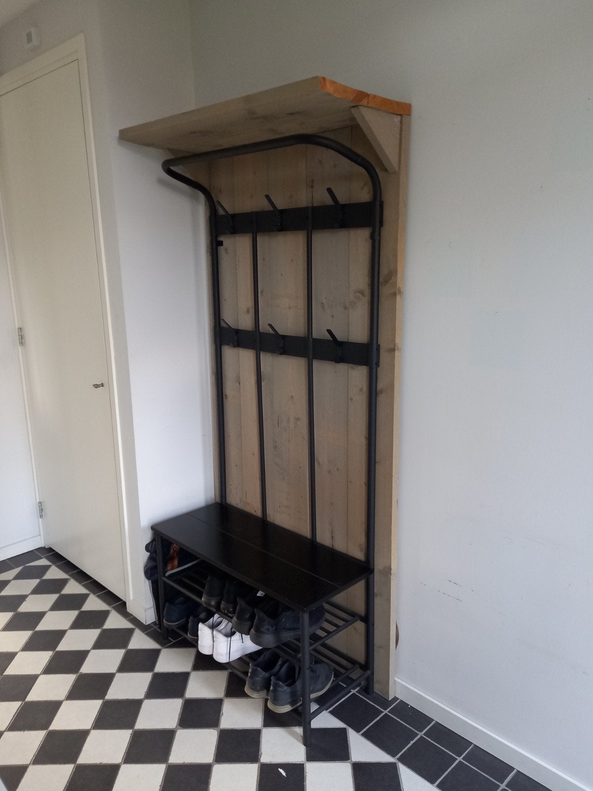 Kapstok Garderobe +/- 90x210, Zo goed als nieuw, Metaal, 150 tot 200 cm, Ophalen