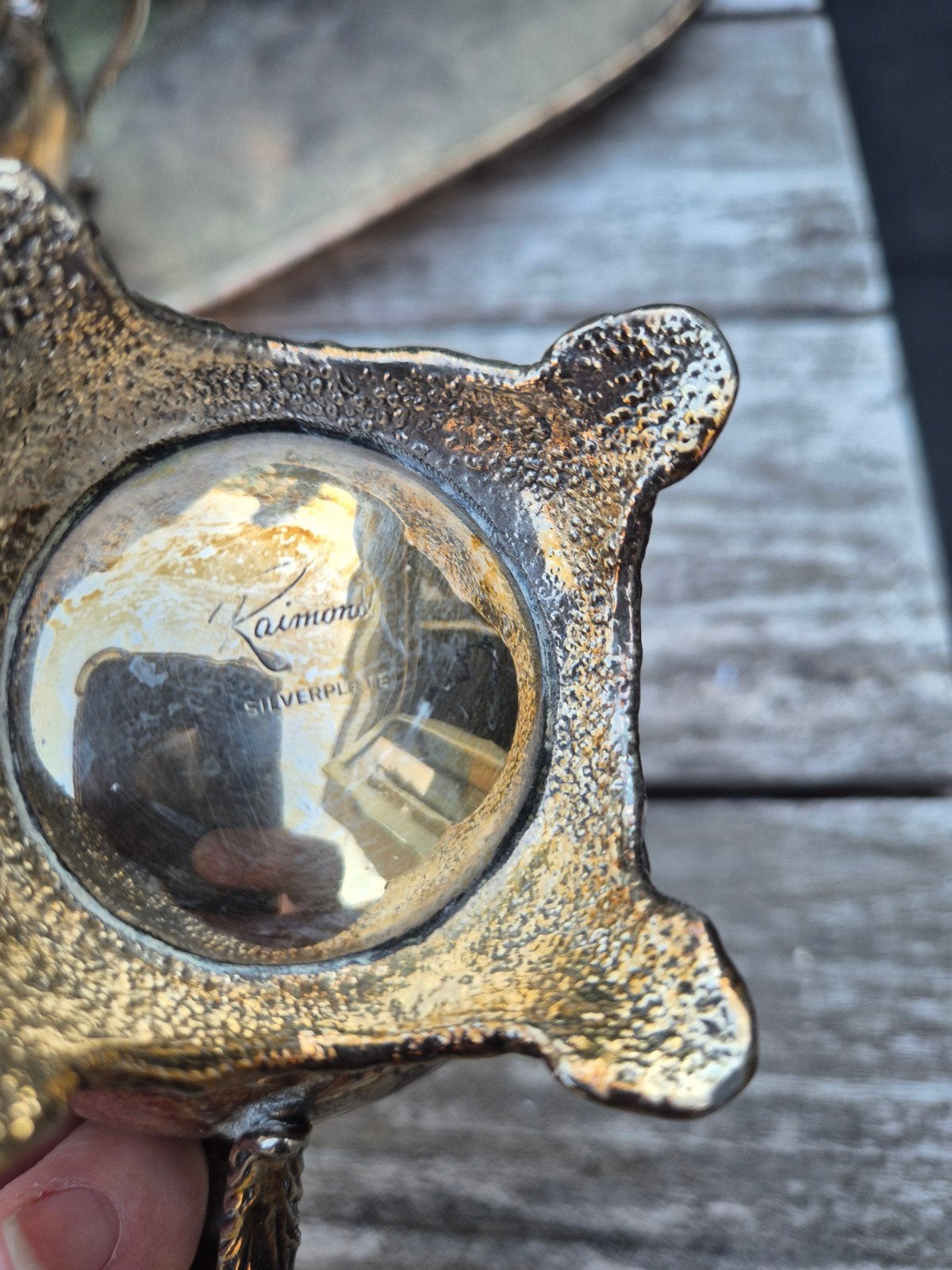 Vintage Kaimon Silverplate Theeservies met Dienblad, Antiek en Kunst, Ophalen of Verzenden, Zilver