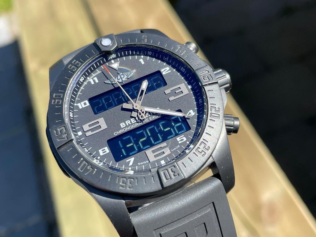 Breitling Exospace B55 Night Mission, Sieraden, Tassen en Uiterlijk, Horloges | Heren, Ophalen, Gebruikt, Polshorloge, Breitling