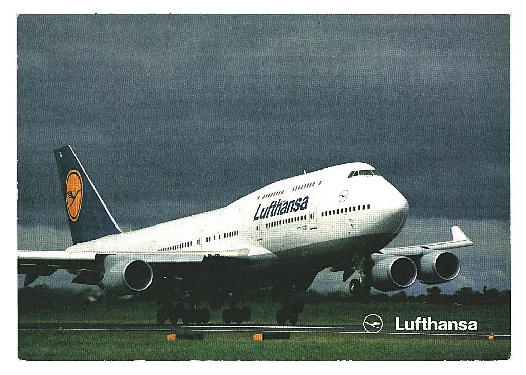37686 vliegtuig Lufthansa Boeing 747-400  Onbeschreven, Ophalen of Verzenden, 1980 tot heden, Ongelopen