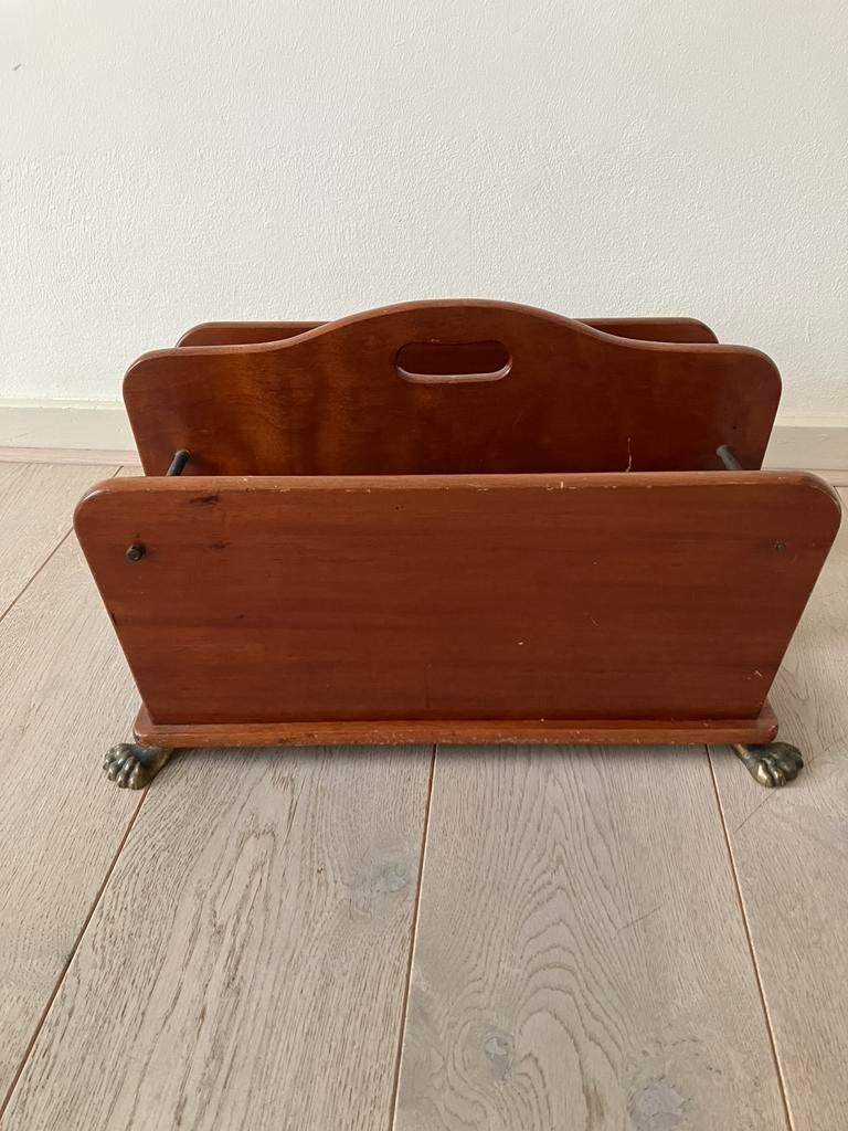 Vintage Deense tijdschriftenhouder/krantenbak, Ophalen, Gebruikt