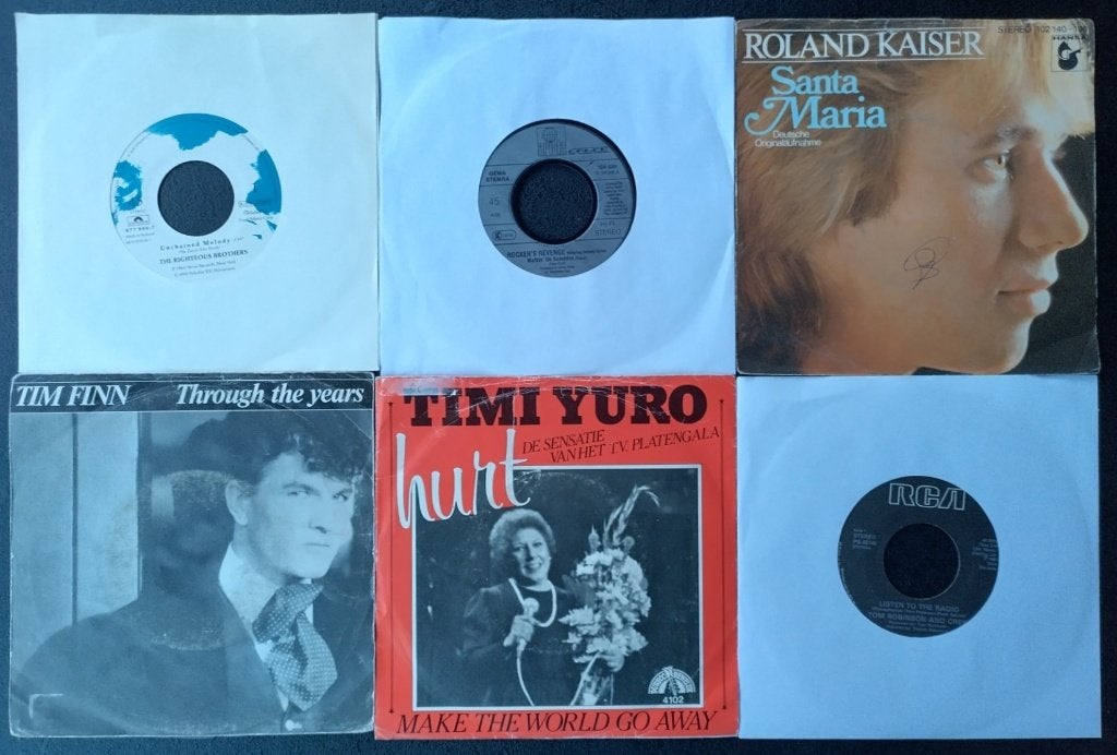 Set 2: 6 singles jaren 80, Gebruikt, Originele persing, 7 inch, Ophalen of Verzenden
