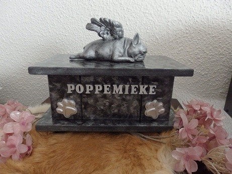 Honden urn met Franse Bulldog met of zonder vleugels, Ophalen of Verzenden, Nieuw, Overige typen